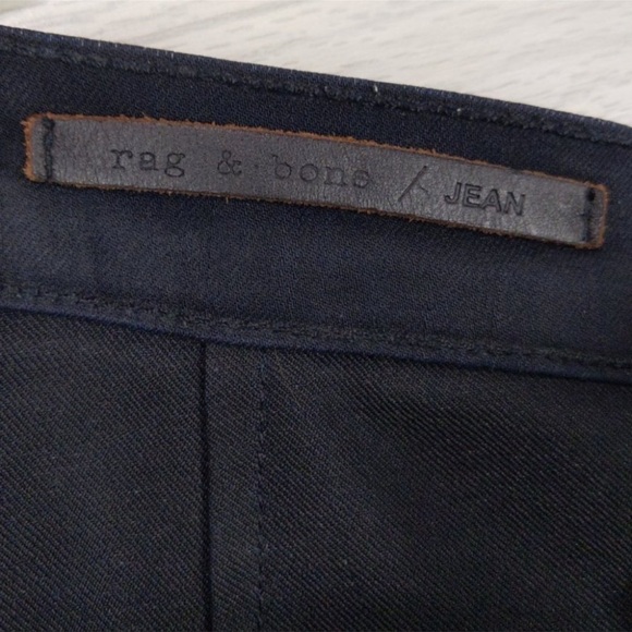 Rag & Bone Jean Jodhpur Slim Fit Legging Leather Insert Size 27 - Picture 5 of 6